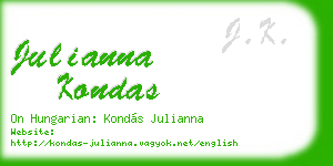 julianna kondas business card